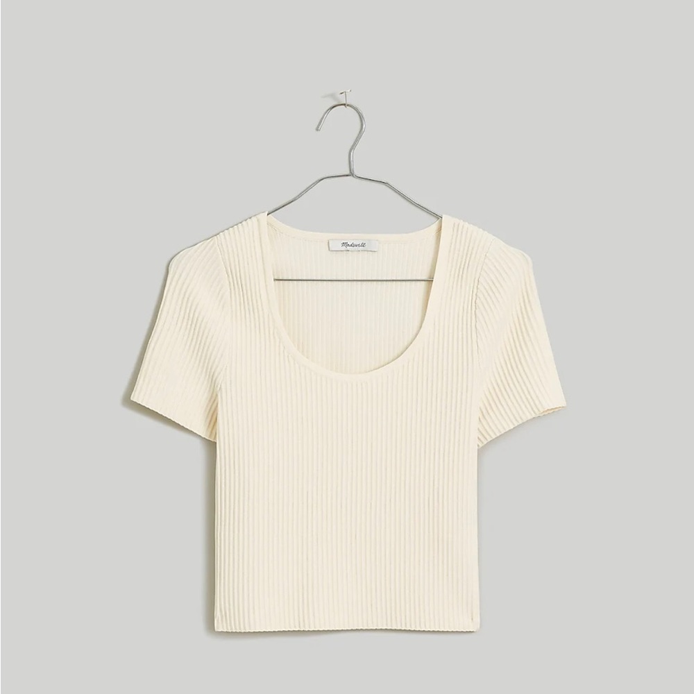 NWT Madewell Ottoman Crop Sweater Tee